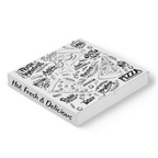 Trend Pizza Slice & Text 15" SF White - 50/Bundle
