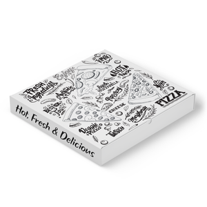 Trend Pizza Slice & Text 15" SF White - 50/Bundle