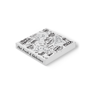 Trend Pizza Slice & Text 9" SF White - 100/Bundle