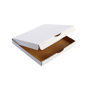 Pizza Box 11 - Single Fold - White/Brown - 100/bdl