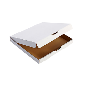 Pizza Box 12 - Single Fold - White/Brown - 100/bdl