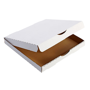 Pizza Box 15 - Single Fold - White/Brown - 100/bdl