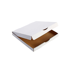 Pizza Box 9 - Single Fold - White/Brown - 100/bdl