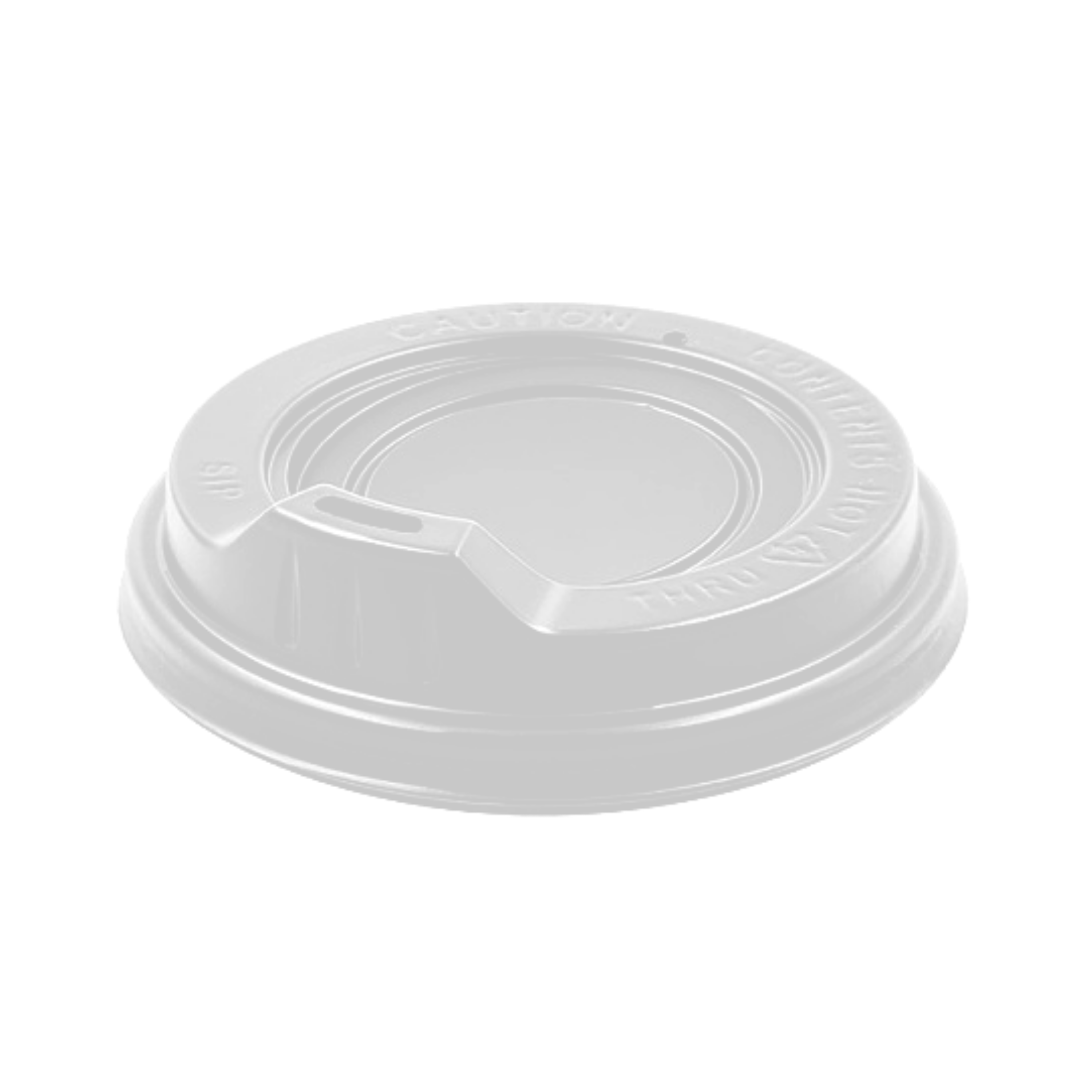 PCW WHITE 80mm Sipper Lids - 1000ctn