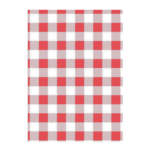 Greaseproof Paper Red Gingham 1/4 Cut (200x330mm)