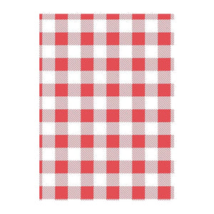 Greaseproof Paper Red Gingham 1/4 Cut (200x330mm)
