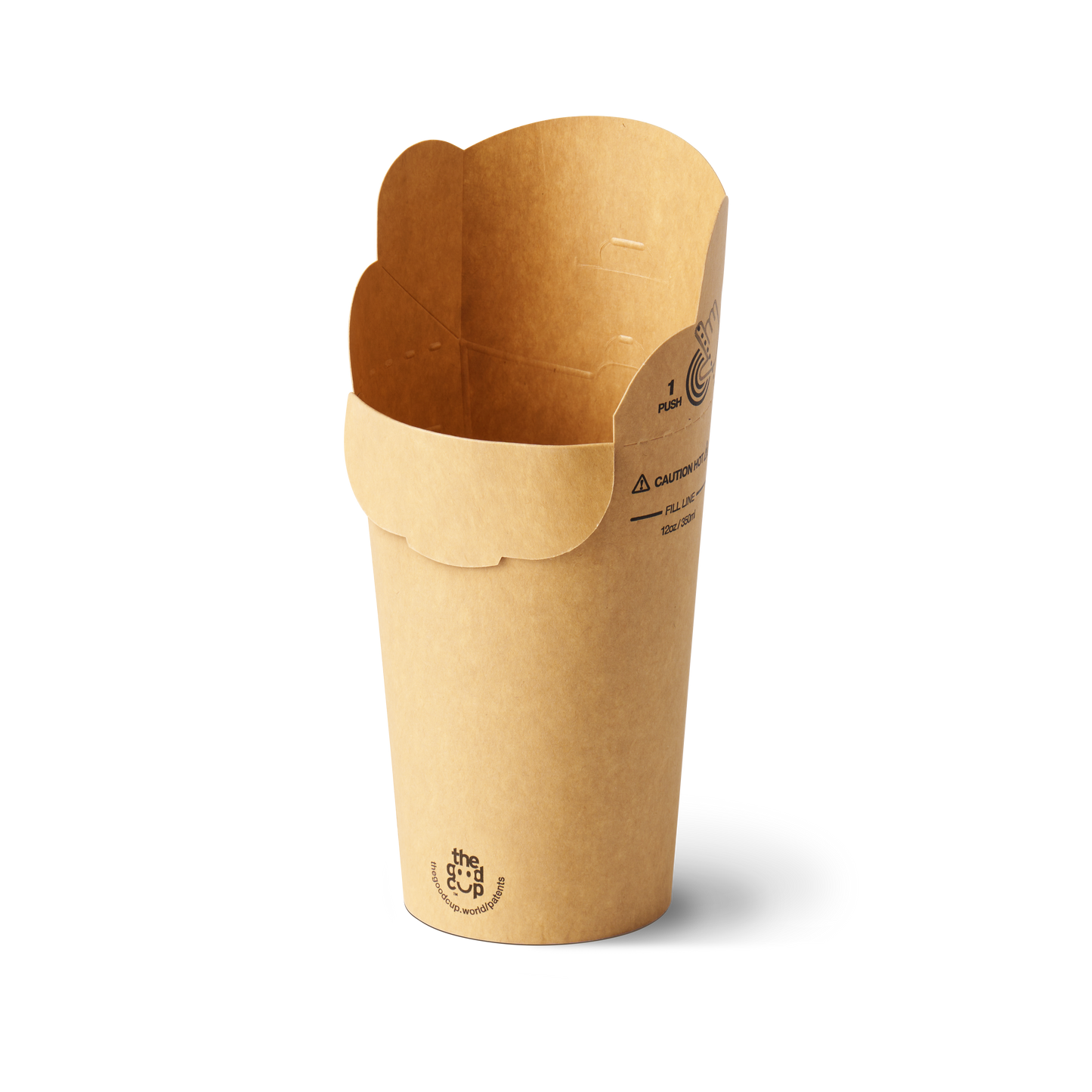 12oz Brown Kraft The Good Cup - 1000/Ctn