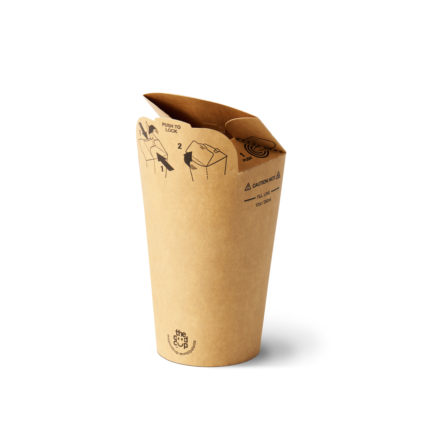12oz Brown Kraft The Good Cup - 1000/Ctn