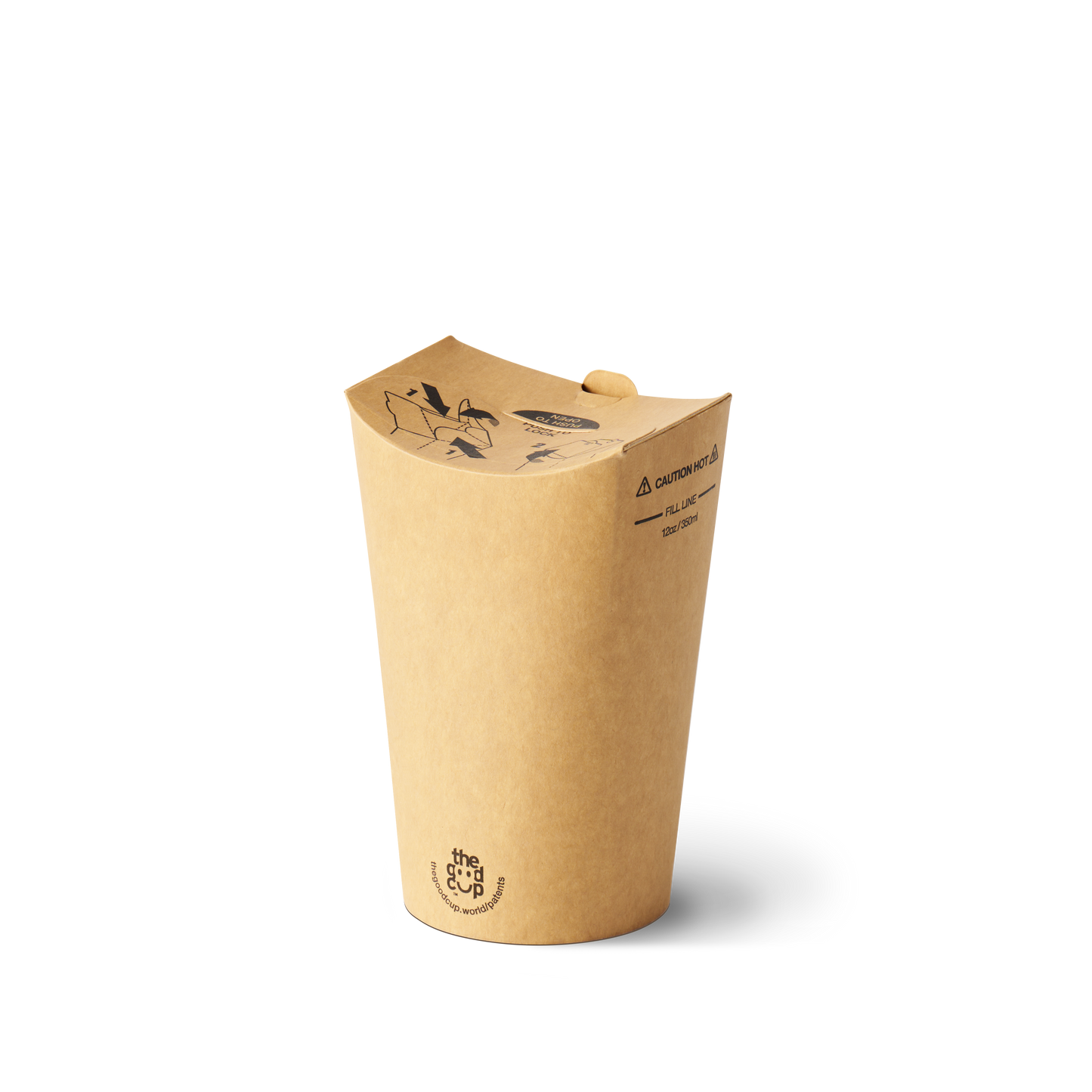 12oz Brown Kraft The Good Cup - 1000/Ctn