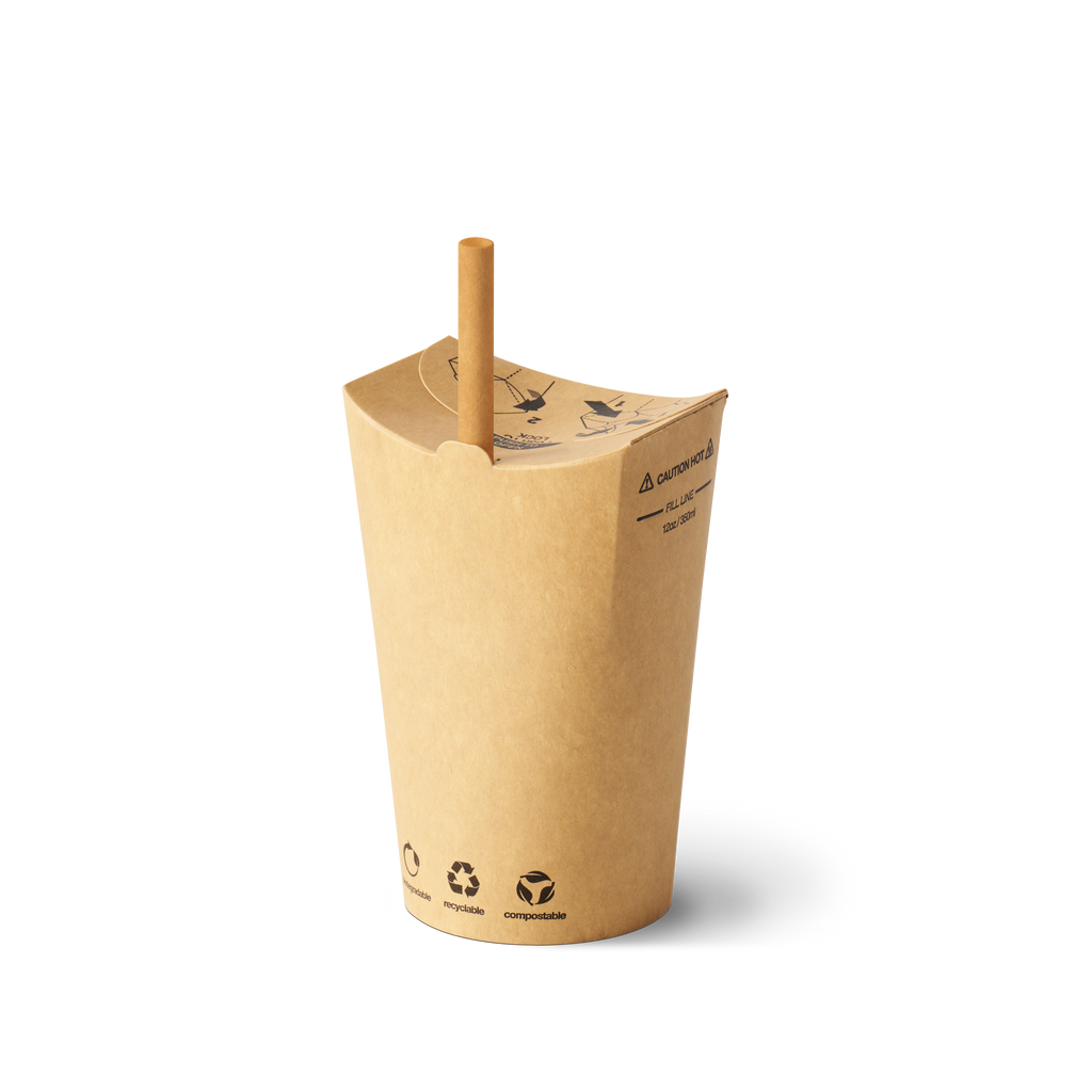 12oz Brown Kraft The Good Cup - 1000/Ctn