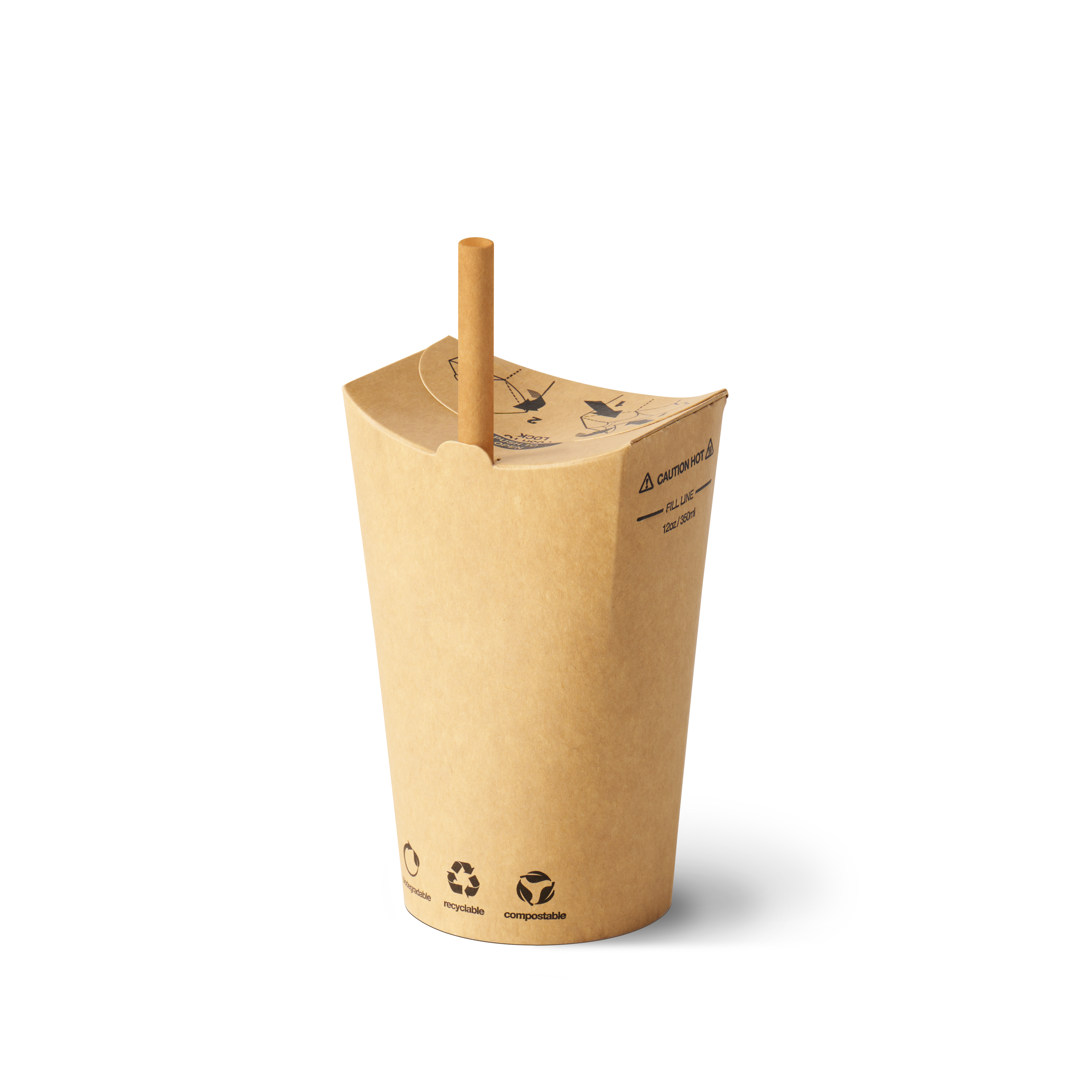 12oz Brown Kraft The Good Cup - 1000/Ctn