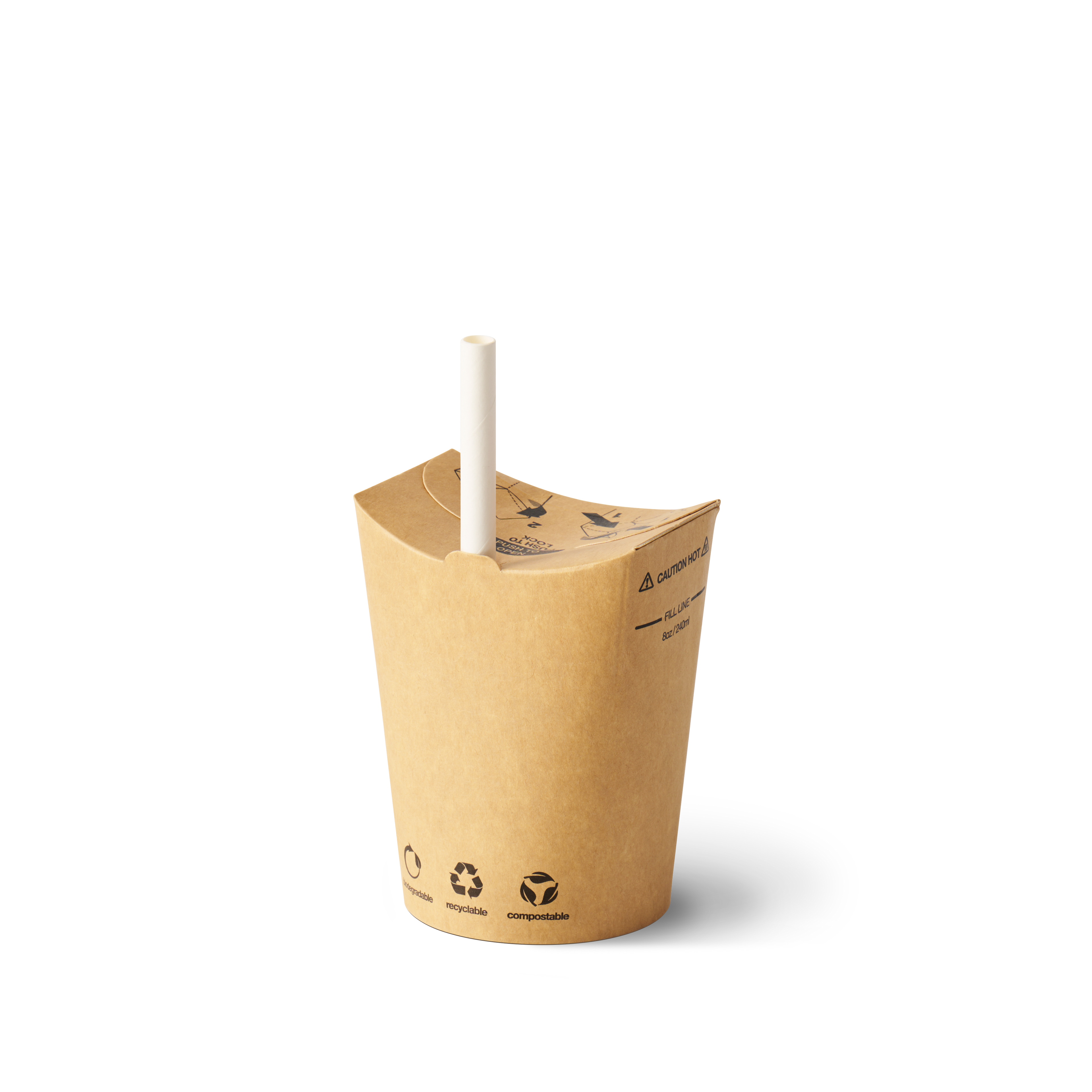 8oz Brown Kraft The Good Cup - 1000/Ctn