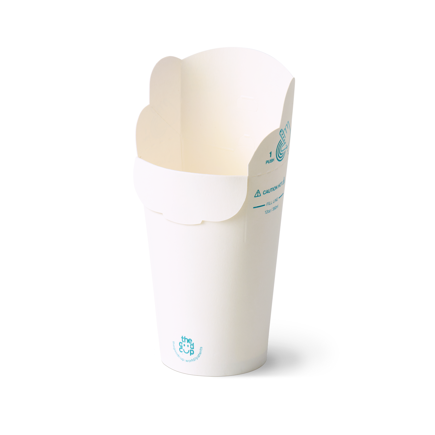 12oz White Kraft The Good Cup - 1000/Ctn