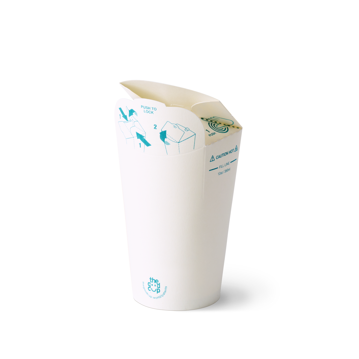 12oz White Kraft The Good Cup - 1000/Ctn