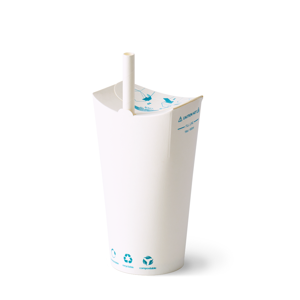 16oz White Kraft The Good Cup - 800/Ctn