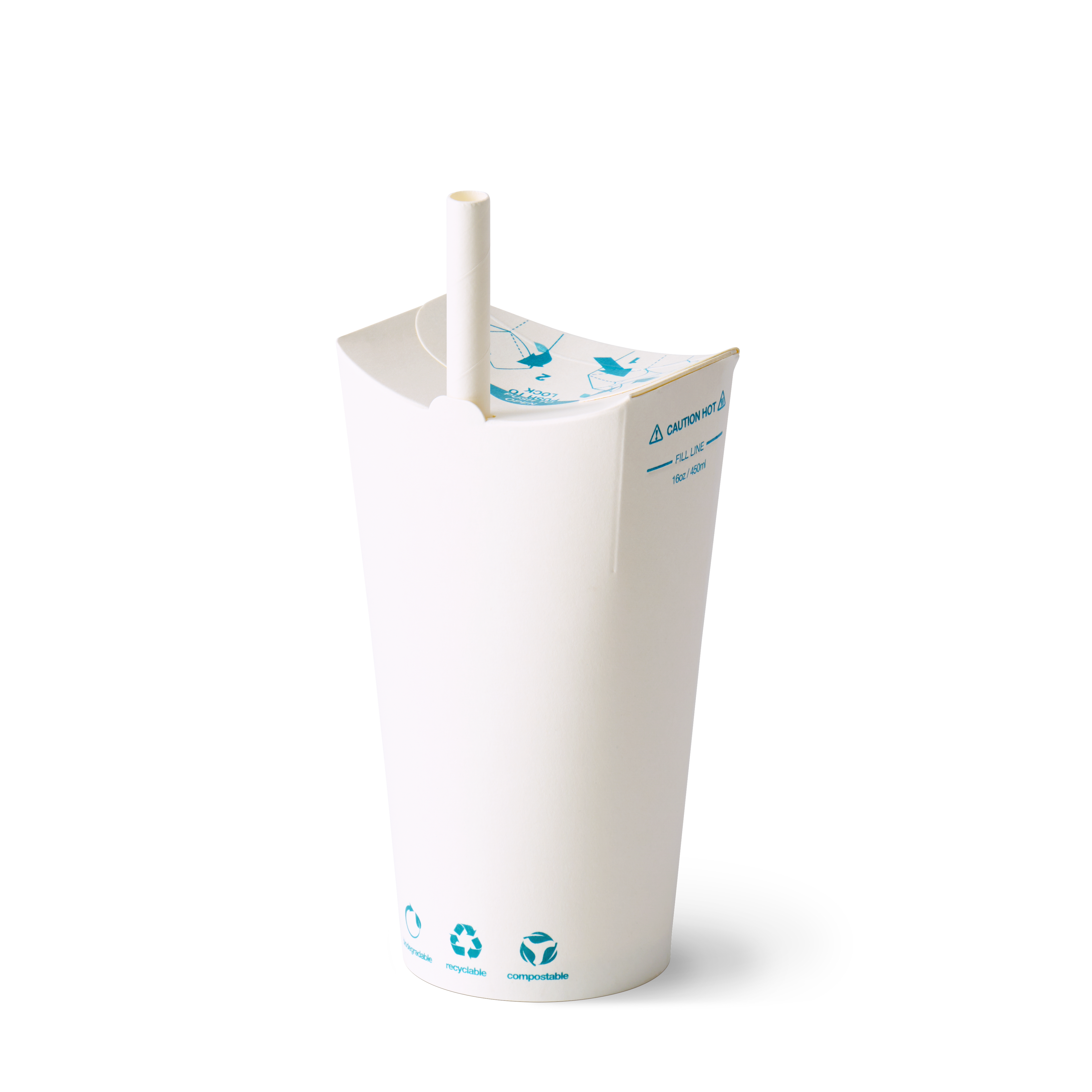 16oz White Kraft The Good Cup - 800/Ctn