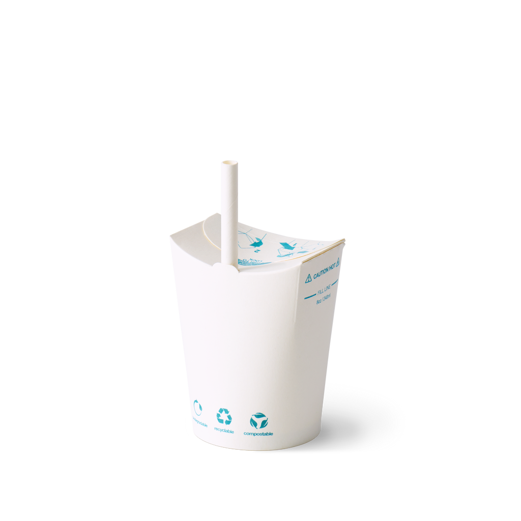 8oz White Kraft The Good Cup - 1000/Ctn