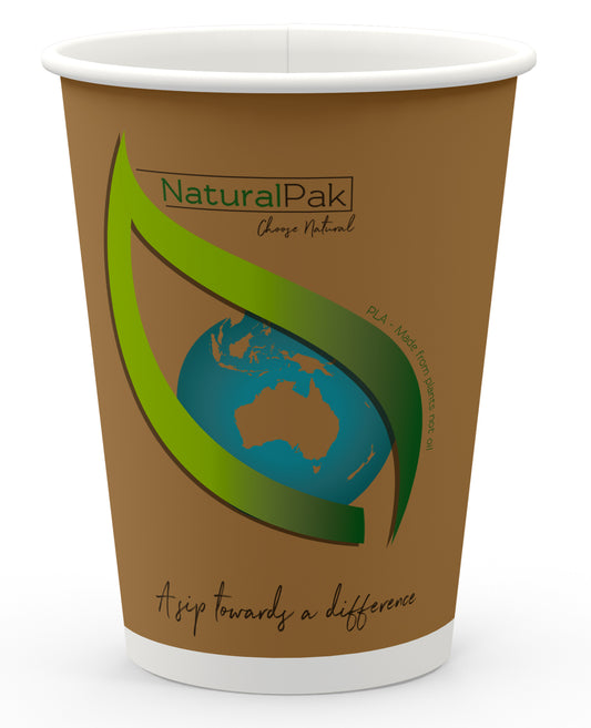 12oz (390ml) Kraft NaturalPak Single Wall Cup