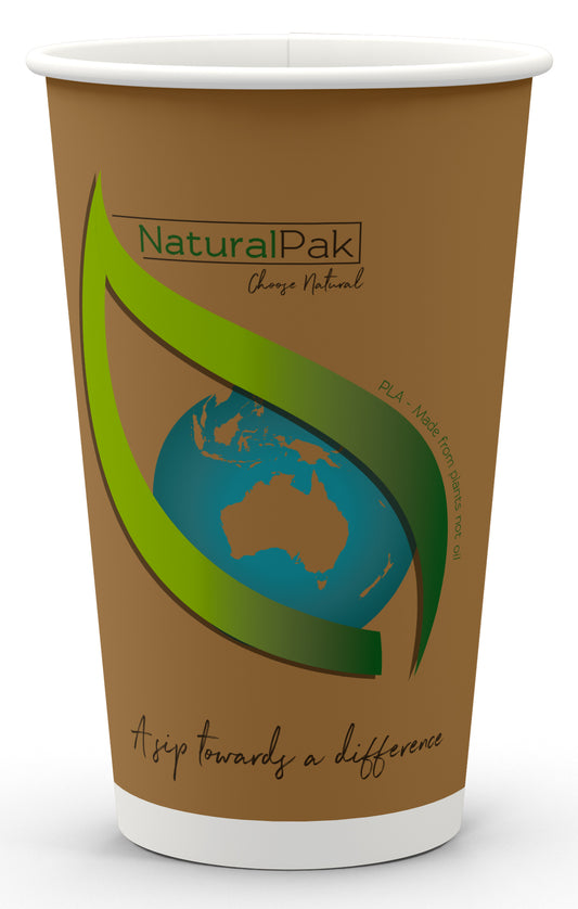 16oz (510ml) Kraft NaturalPak Single Wall Cup