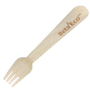 BetaEco Wooden Cutlery Fork 1000 (10x100)