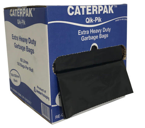 CaterPak Qik-Pik Extra-HD Garbage Bags 82L 100