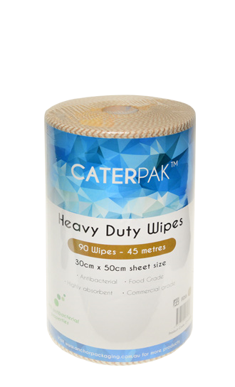 CaterPak Heavy Duty Wipes - Brown (30x50) 90 Sheet