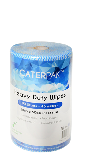 CaterPak Heavy Duty Wipes - Blue (30x50) 90 Sheet