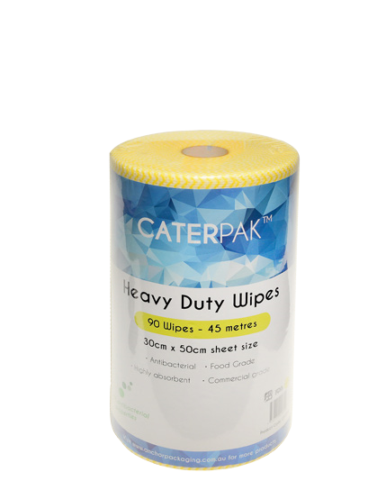 Caterpak Heavy Duty Wipes - Yellow