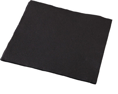 Culinaire Quilted Black Dinner Napkin Quarter Fold