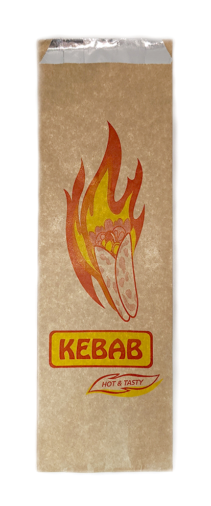 BFBK - Printed Brown Foil Kebab Bag