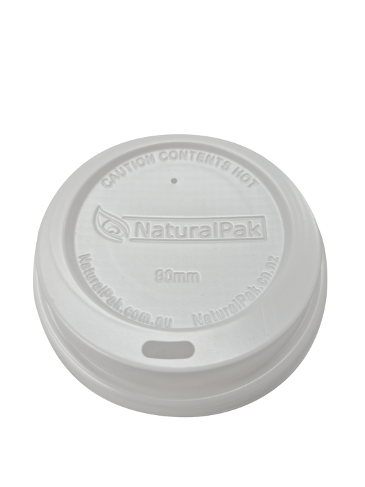 NaturalPak 90mm PS White Lid
